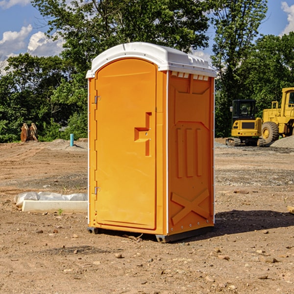 can i customize the exterior of the porta potties with my event logo or branding in Abell